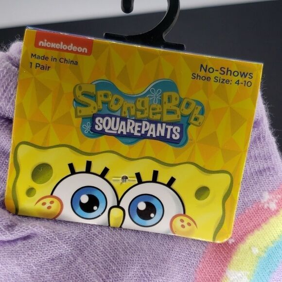 SPONGEBOB Square pants purple ankle socks - Picture 3 of 4